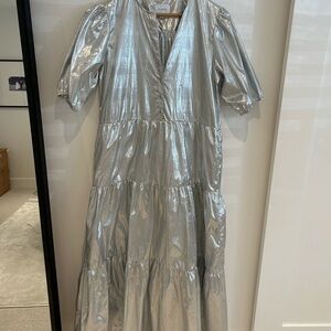 Elegant Silver Metallic Dress